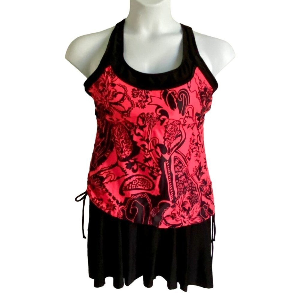 Summer Mae Two Piece Athletic Tankini Swimsuit Women's XL NEW